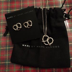 Marc Jacobs Salty Pretzel Earrings Necklace Set